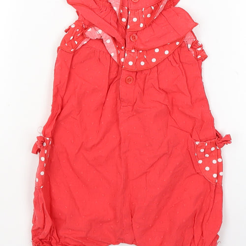 TU Baby Red Polka Dot  Babygrow One-Piece Size 3-6 Months