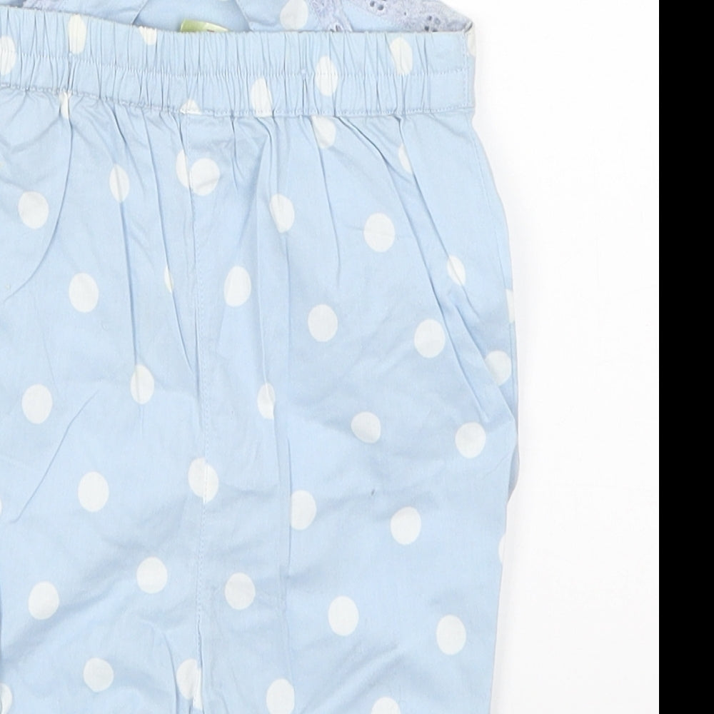 Tiny Ted Baby Blue Polka Dot  Dungaree One-Piece Size 0-3 Months