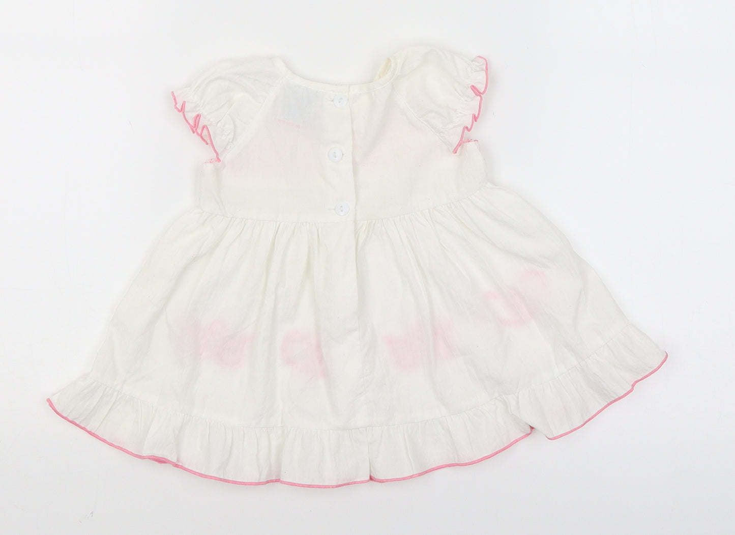 Nursery Time Baby White Paisley  Fit & Flare  Size 6-9 Months