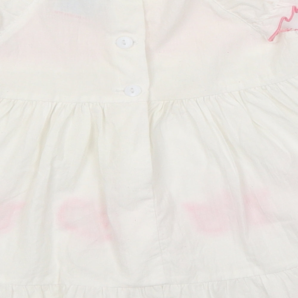 Nursery Time Baby White Paisley  Fit & Flare  Size 6-9 Months