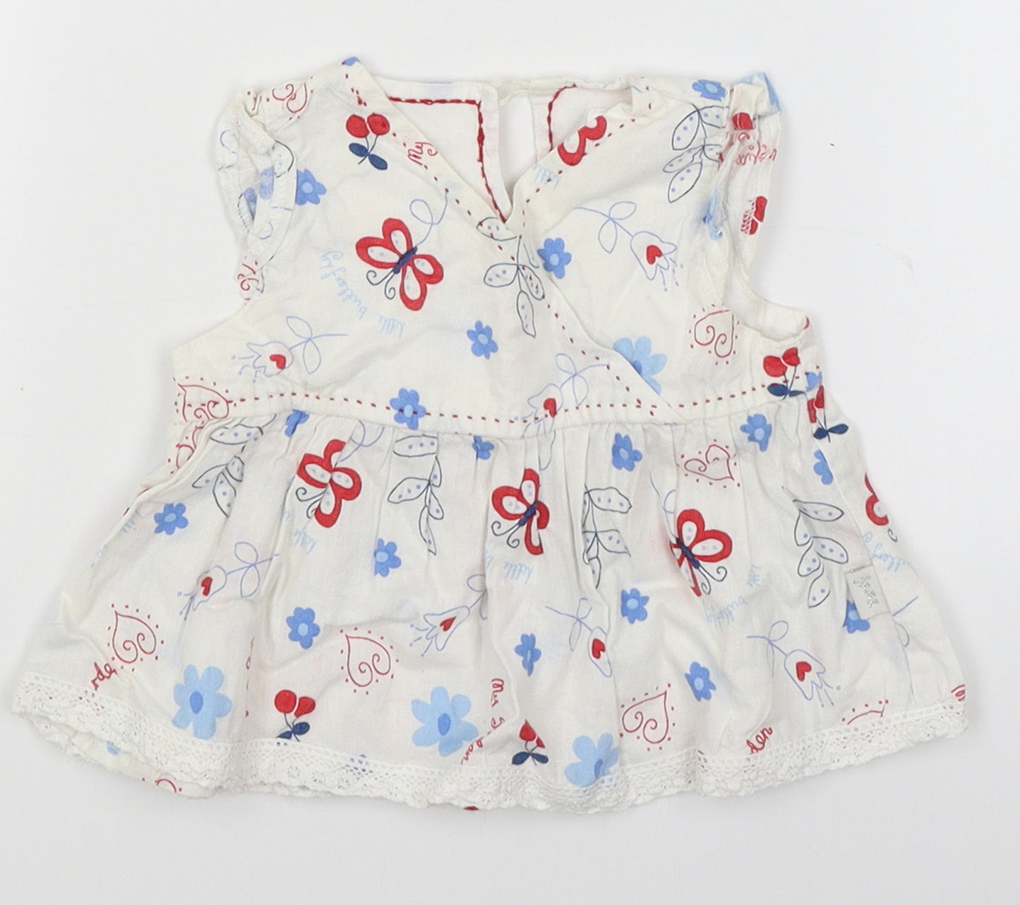 Pumpkin Patch Baby White   Fit & Flare  Size 3-6 Months