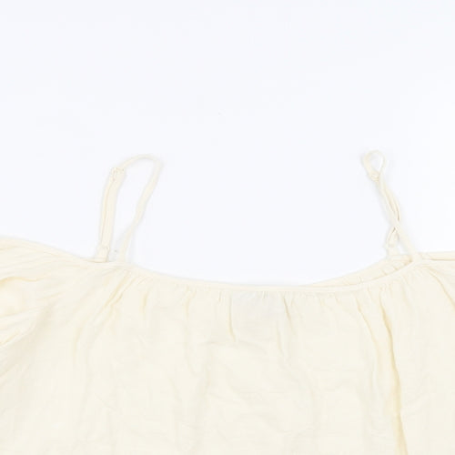 Divided by H&M Womens Ivory   Basic Blouse Size 12  - Lace detail