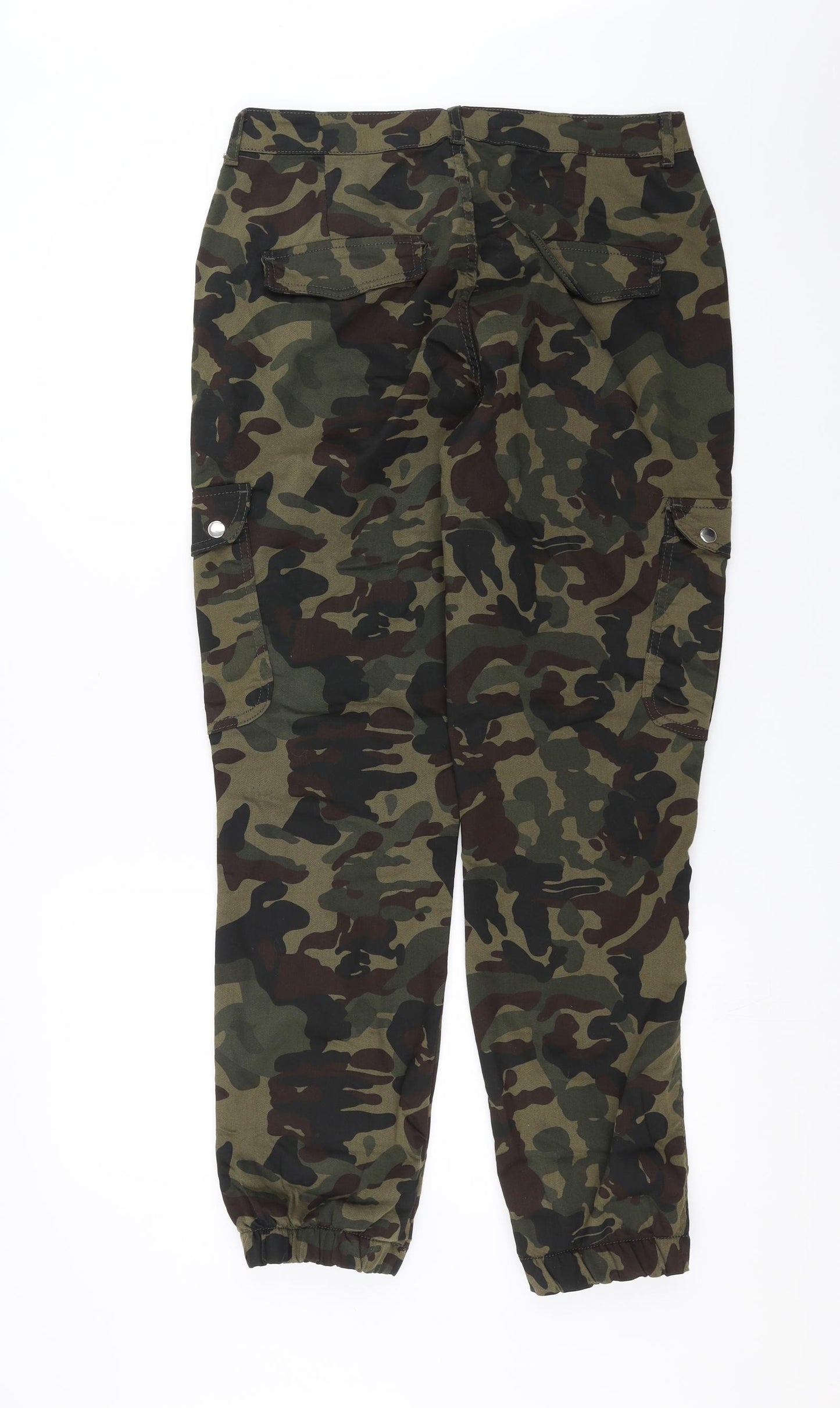 Select Womens Green Camouflage  Cargo Trousers Size 16 L29 in