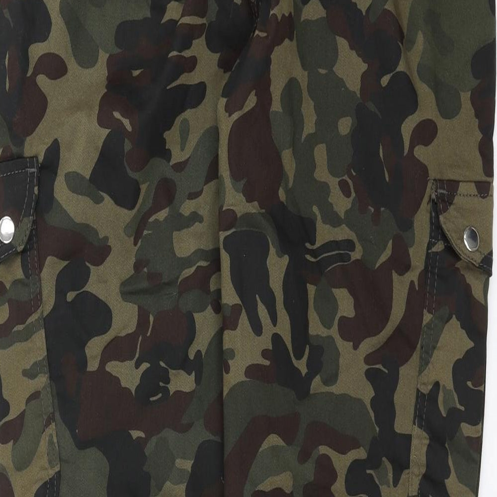 Select Womens Green Camouflage  Cargo Trousers Size 16 L29 in