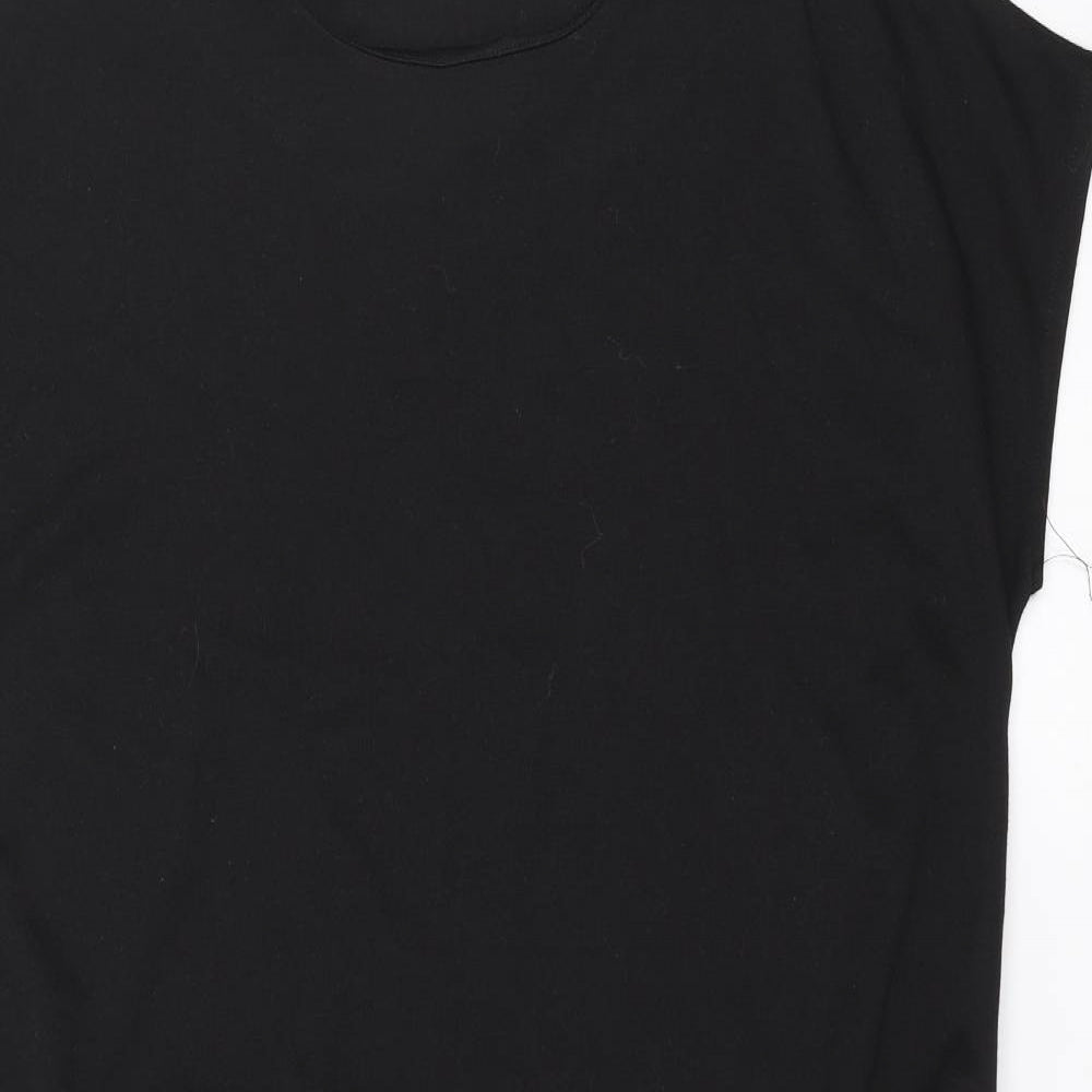 Preworn Womens Black   T-Shirt Dress  Size XL