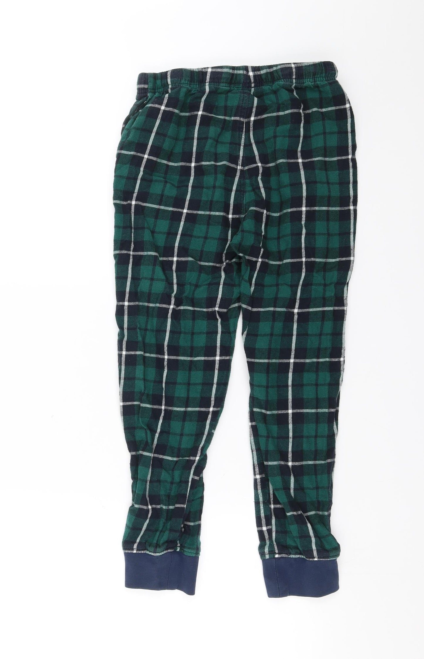 H&M Boys Green Check   Pyjama Pants Size 10-11 Years