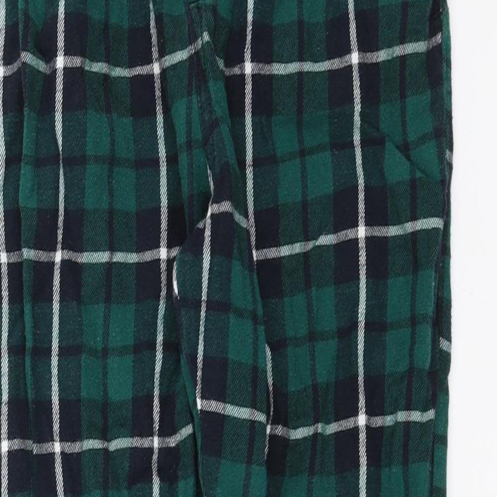 H&M Boys Green Check   Pyjama Pants Size 10-11 Years