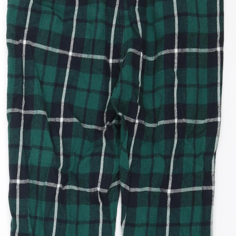 H&M Boys Green Check   Pyjama Pants Size 10-11 Years
