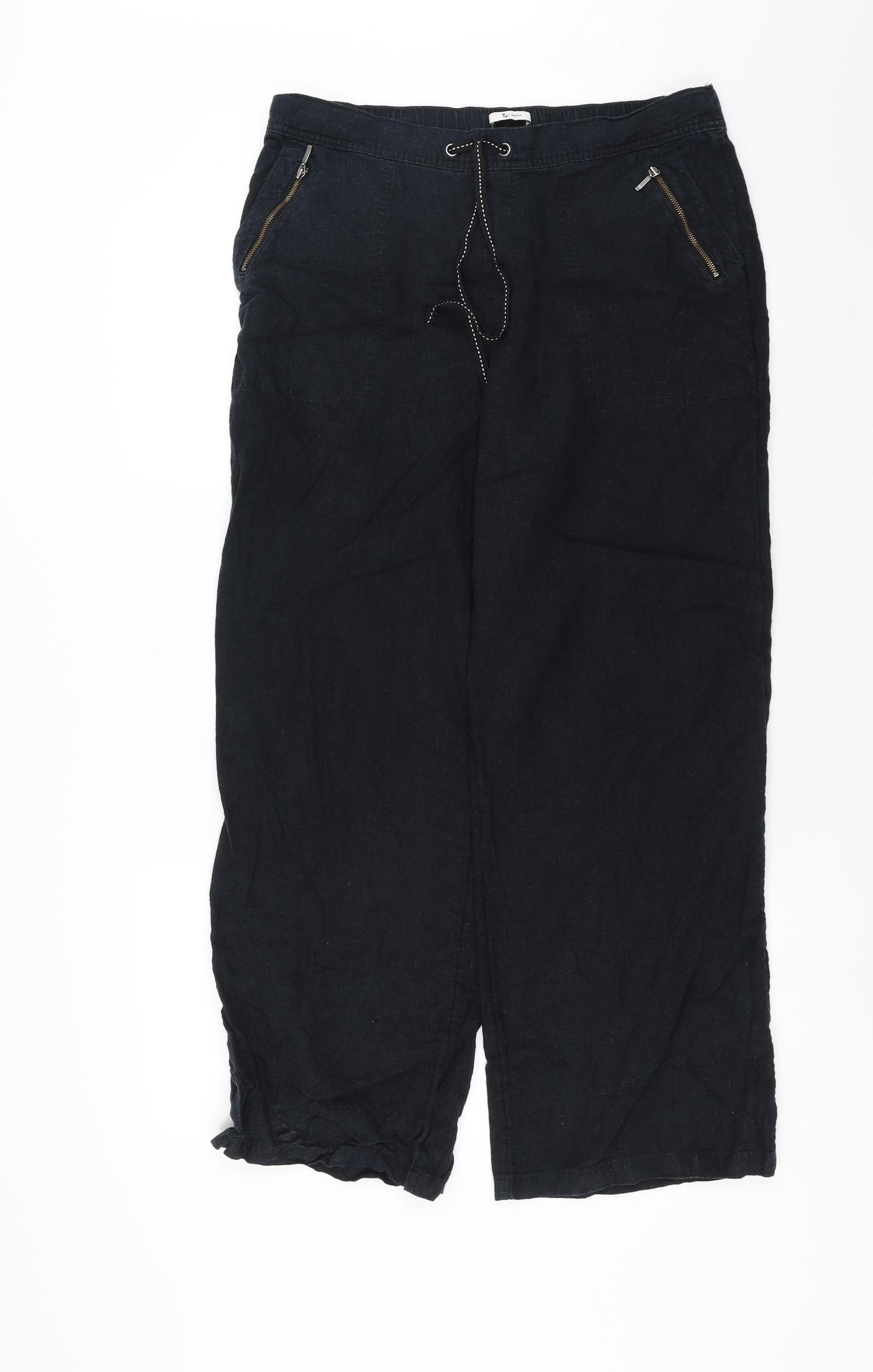 Sainsburys  Womens Black   Trousers  Size 14 L28 in