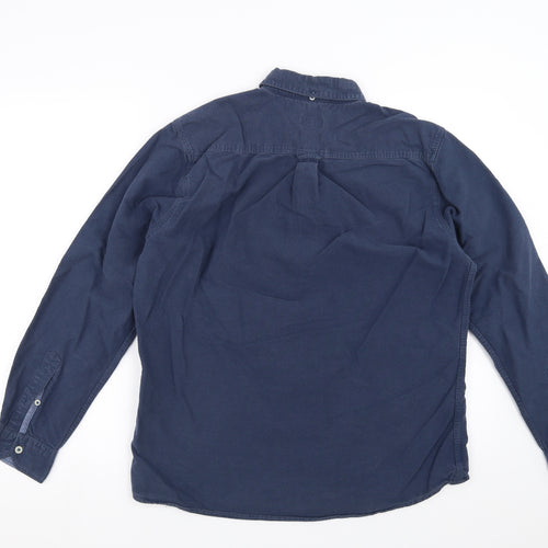 BOSTON CREW Mens Blue    Button-Up Size M