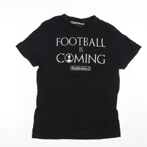 Subbuteo Mens Black    T-Shirt Size M  - football is coming