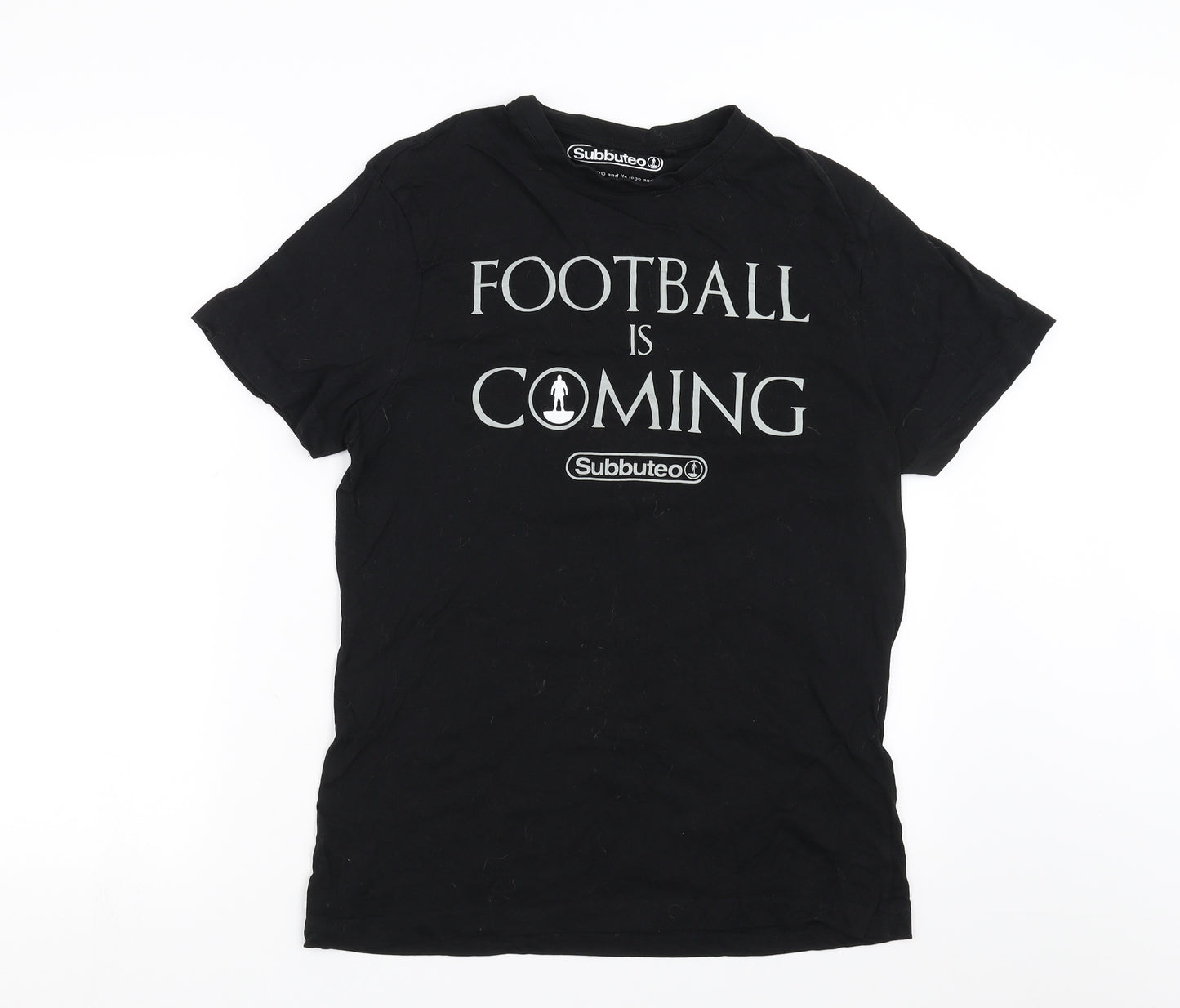 Subbuteo Mens Black    T-Shirt Size M  - football is coming