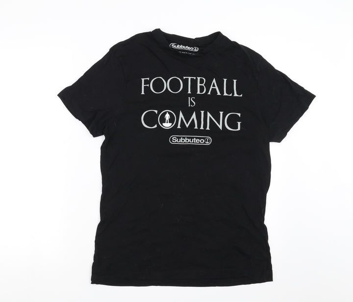 Subbuteo Mens Black    T-Shirt Size M  - football is coming