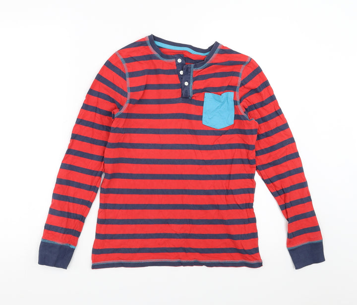 NEXT Boys Red Striped   Pyjama Top Size 12 Years