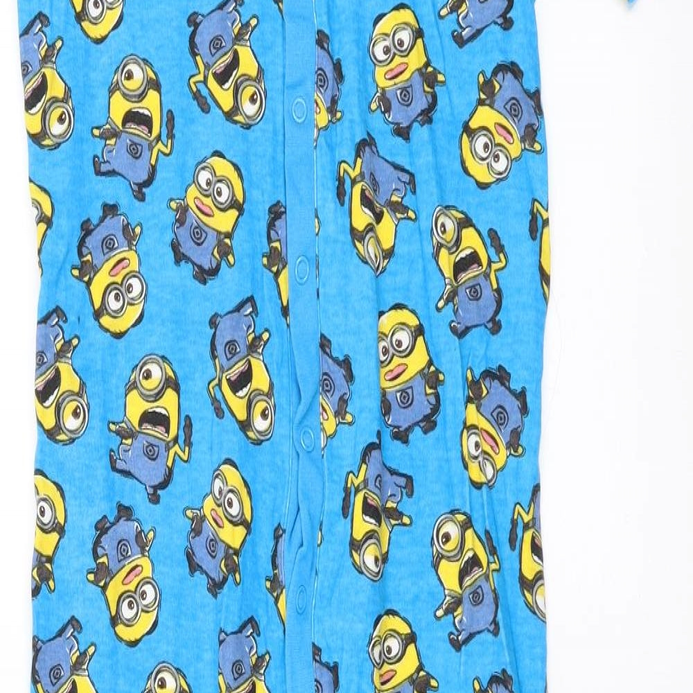George Boys Blue Solid   One Piece Size 10-11 Years  - minions onesie