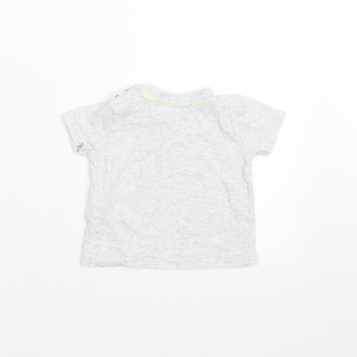 F&F Boys Grey   Basic T-Shirt Size 3-6 Months  - my daddy is super