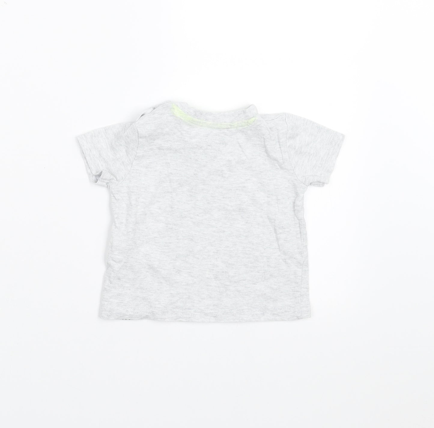 F&F Boys Grey   Basic T-Shirt Size 3-6 Months  - my daddy is super
