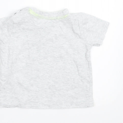 F&F Boys Grey   Basic T-Shirt Size 3-6 Months  - my daddy is super