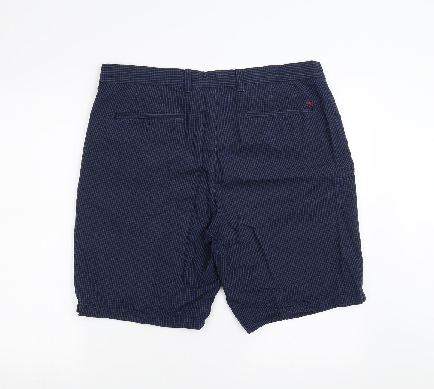 Marks and Spencer Mens Blue Check  Bermuda Shorts Size 36 in