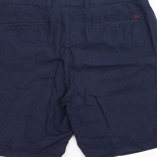 Marks and Spencer Mens Blue Check  Bermuda Shorts Size 36 in