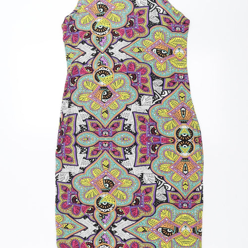 Primark Womens Multicoloured Geometric  Bodycon  Size 10