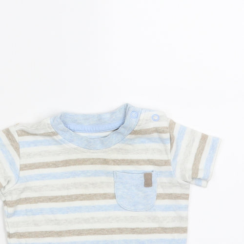 George Baby Blue Striped  Basic T-Shirt Size 3-6 Months