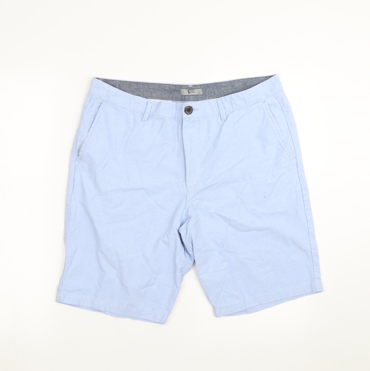Sainsburys Mens Blue   Bermuda Shorts Size 34 in
