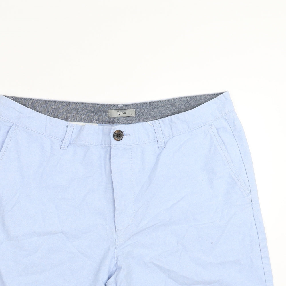 Sainsburys Mens Blue   Bermuda Shorts Size 34 in