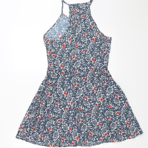 Superdry Womens Blue Floral  Fit & Flare  Size XS