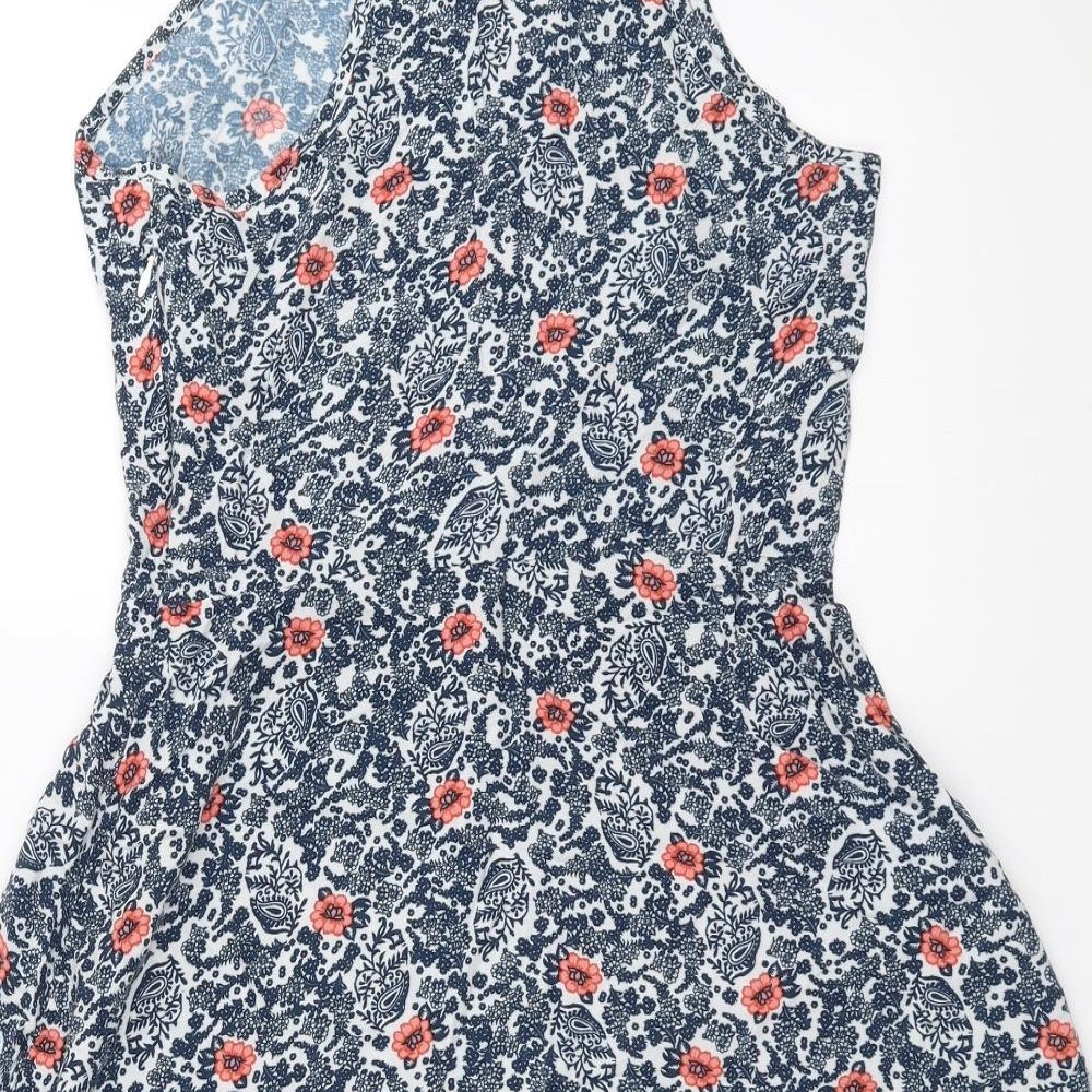 Superdry Womens Blue Floral  Fit & Flare  Size XS