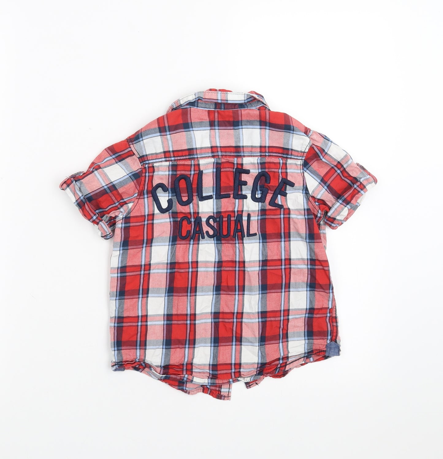 H&M Boys Red Check  Basic Button-Up Size 4-5 Years