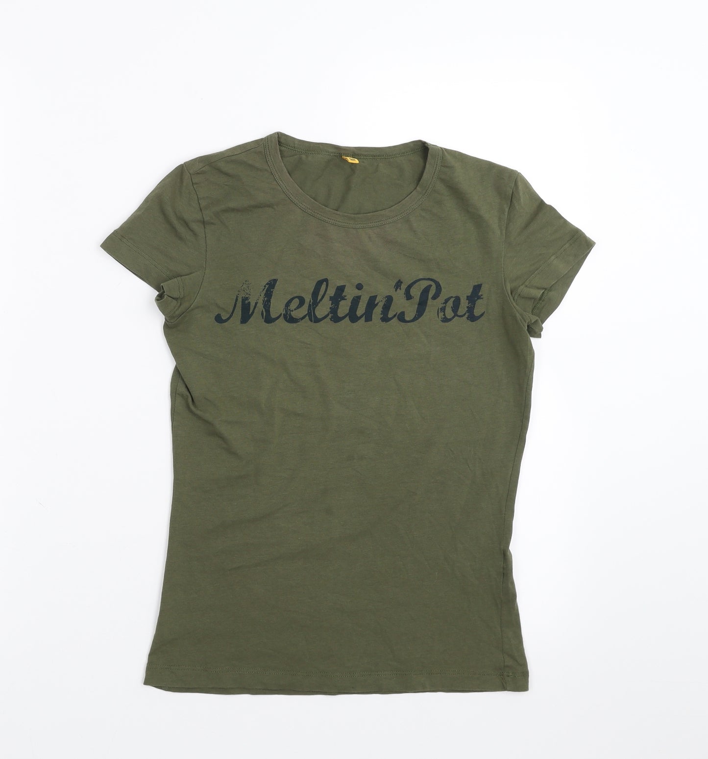 Meltin' Pot Womens Green   Basic T-Shirt Size S  - meltin pot