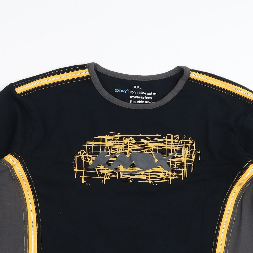Knox Mens Black    T-Shirt Size 2XL