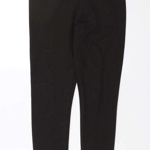 Marks and Spencer Womens Brown Houndstooth  Trousers  Size 12 L26 in