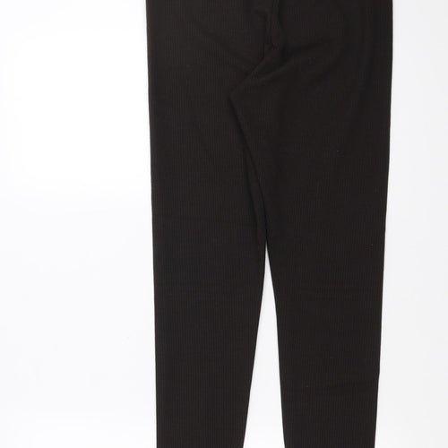 Marks and Spencer Womens Brown Houndstooth  Trousers  Size 12 L26 in