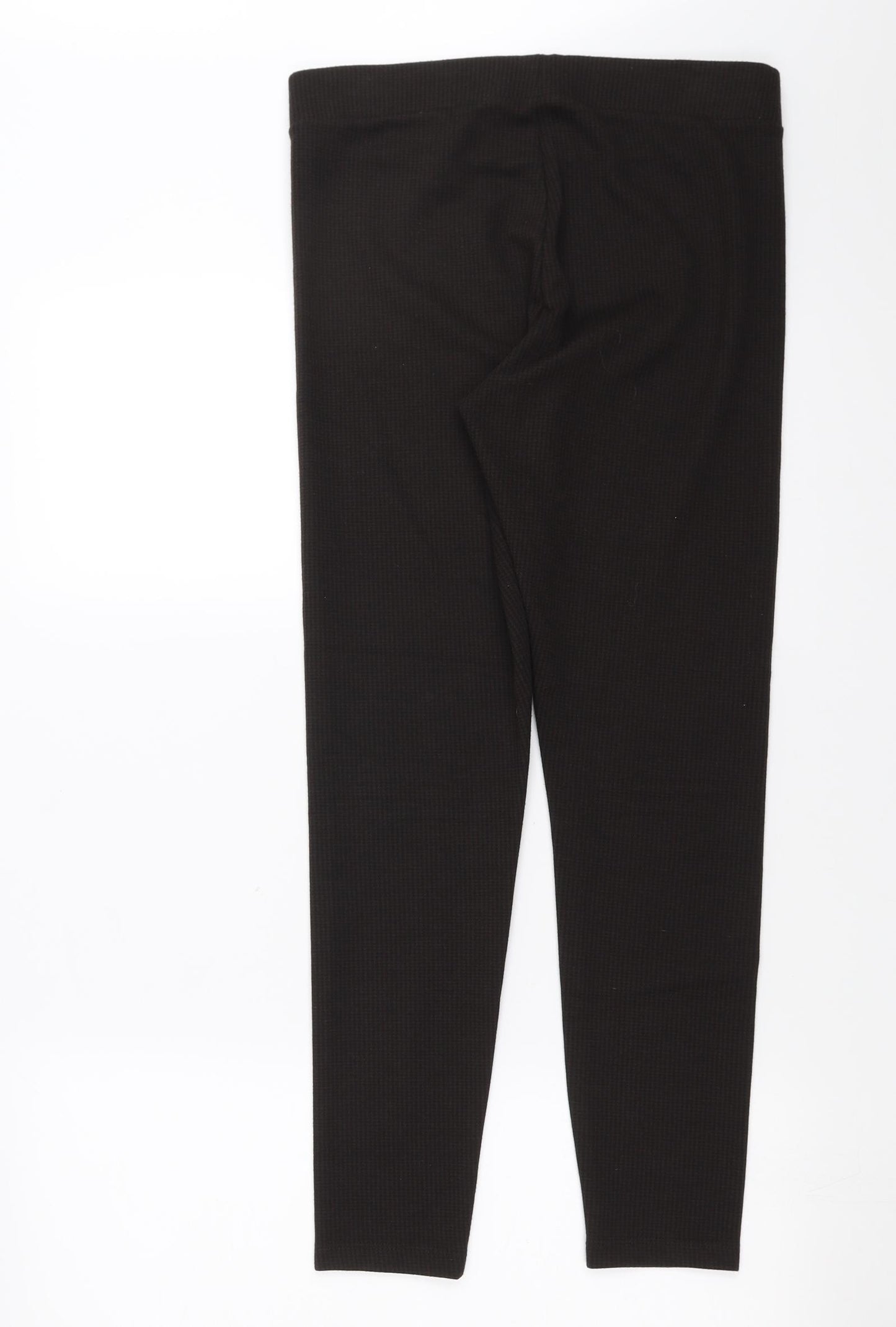 Marks and Spencer Womens Brown Houndstooth  Trousers  Size 12 L26 in