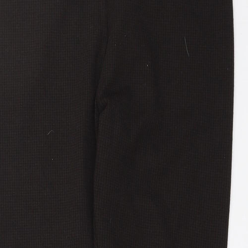 Marks and Spencer Womens Brown Houndstooth  Trousers  Size 12 L26 in