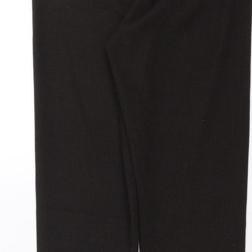 Marks and Spencer Womens Brown Houndstooth  Trousers  Size 12 L26 in