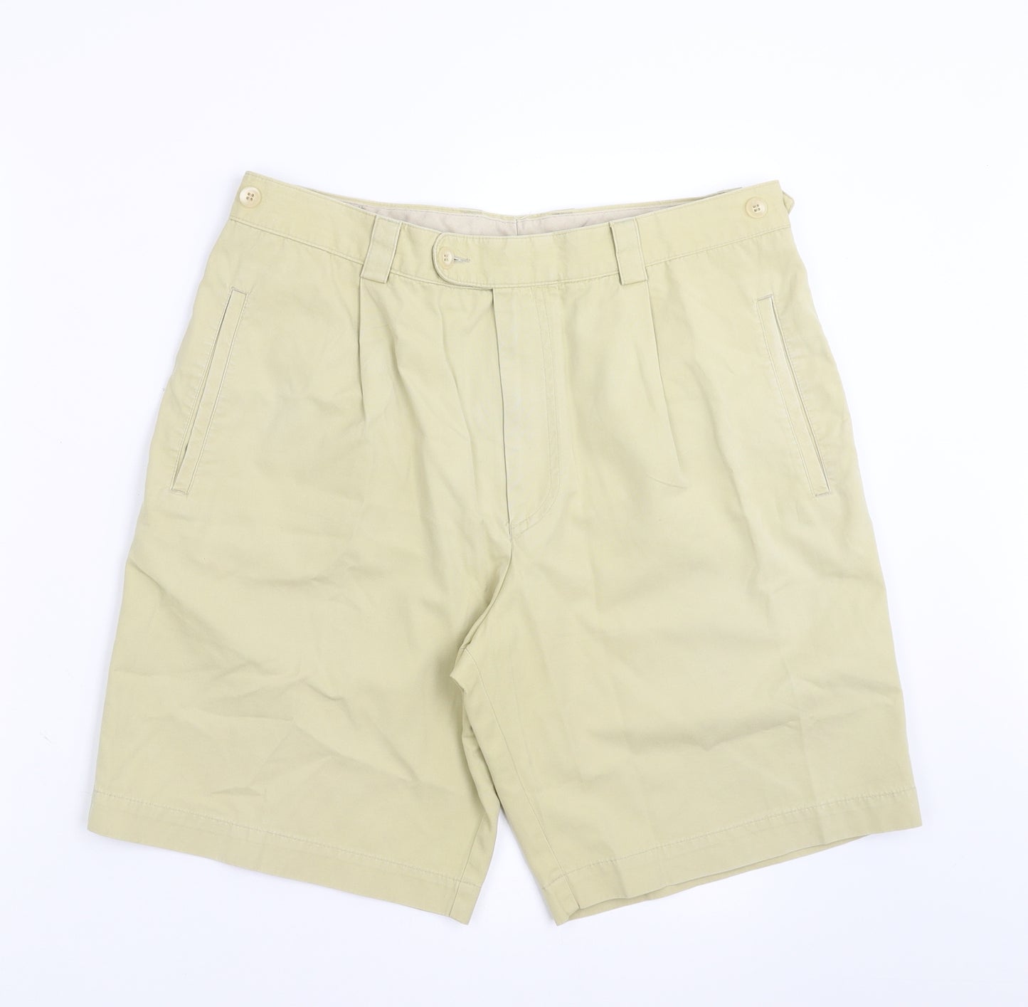 Guise Mens Yellow   Chino Shorts Size 34 in