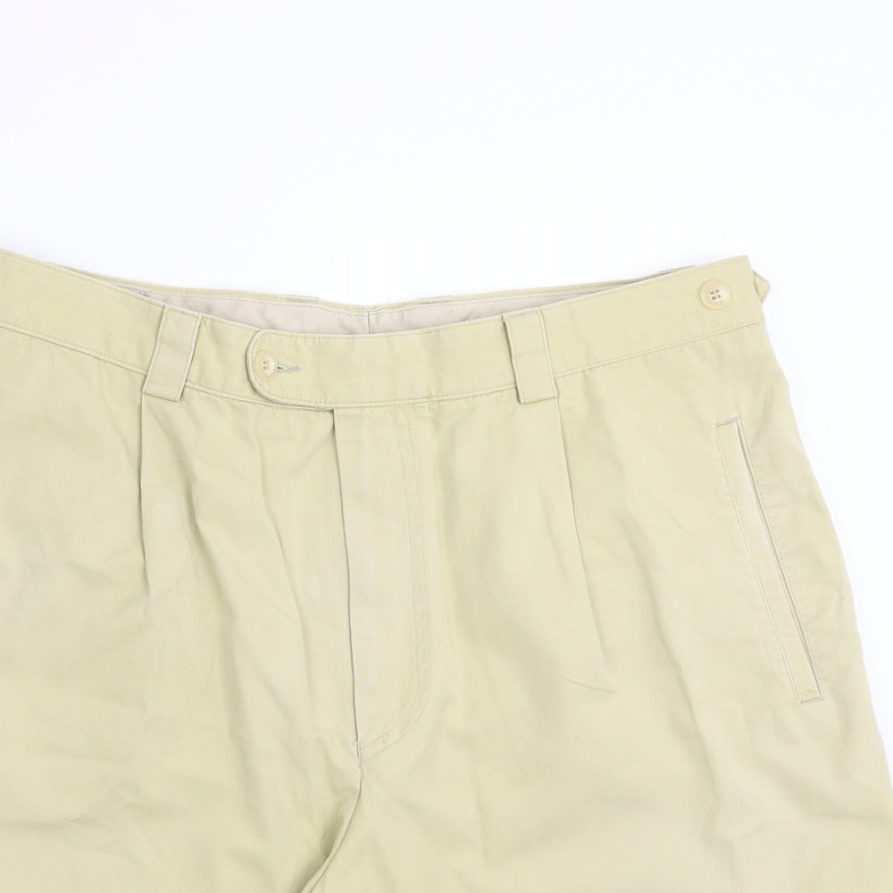 Guise Mens Yellow   Chino Shorts Size 34 in