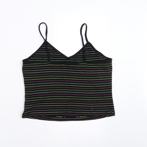 Primark Womens Black Striped  Camisole T-Shirt Size L