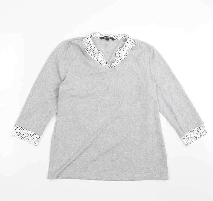 Bonmarché Womens Grey Pullover Jumper Size 12