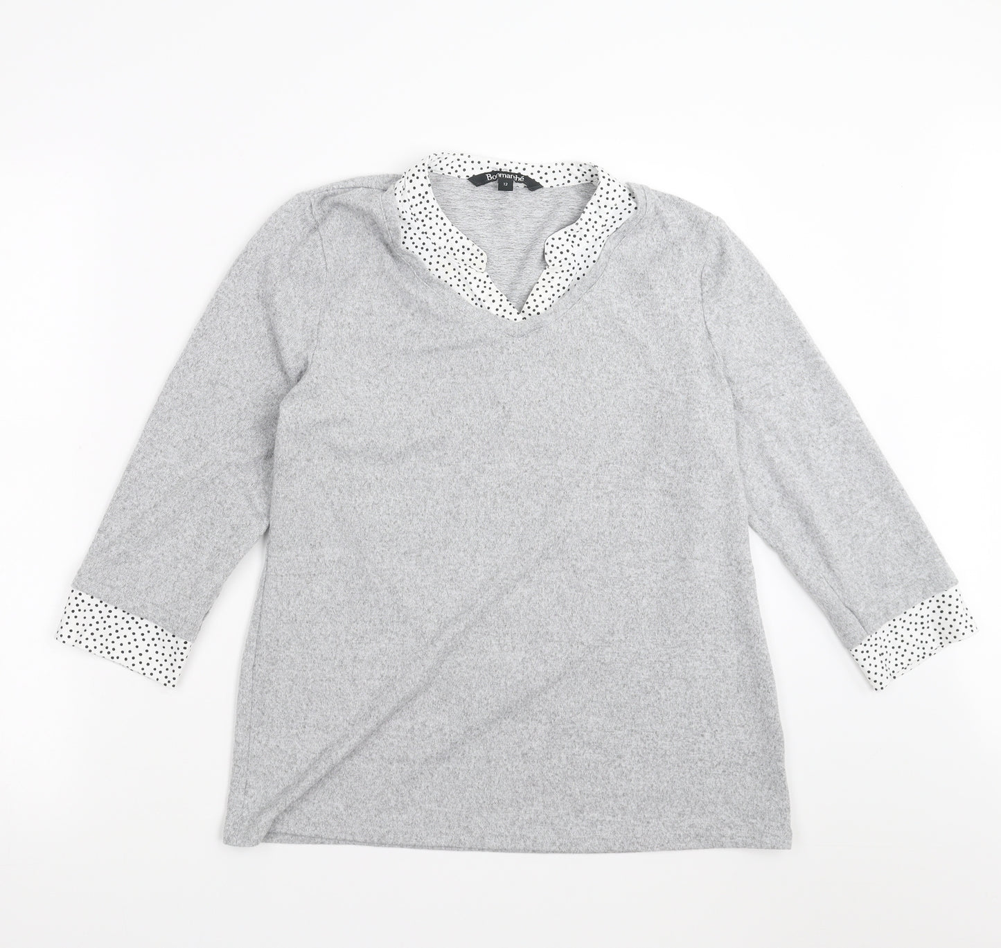 Bonmarché Womens Grey   Pullover Jumper Size 12