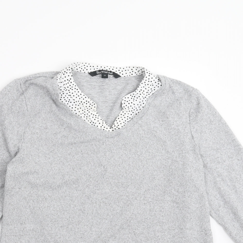 Bonmarché Womens Grey   Pullover Jumper Size 12
