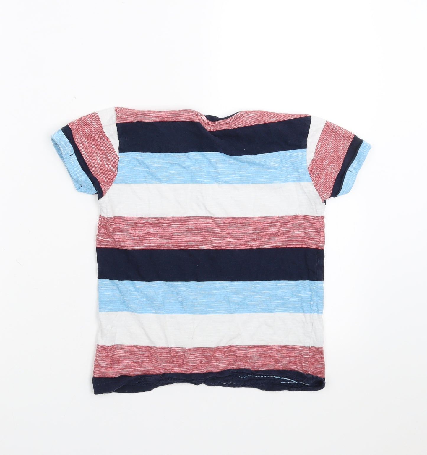 George Boys Blue Striped  Basic T-Shirt Size 8-9 Years