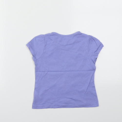 M Girls Purple Animal Print  Basic T-Shirt Size 12-18 Months