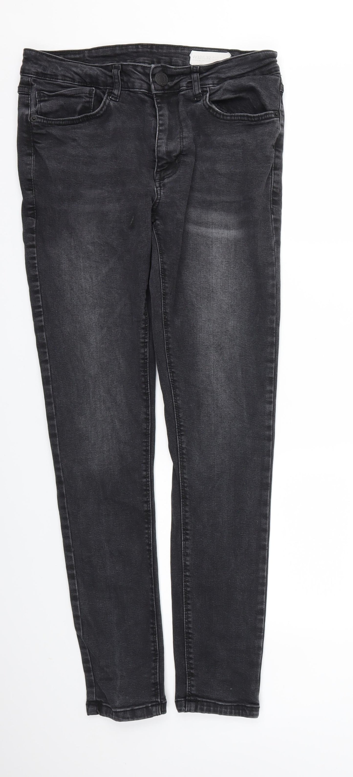 Preworn Womens Black   Skinny Jeans Size 32 L32 in