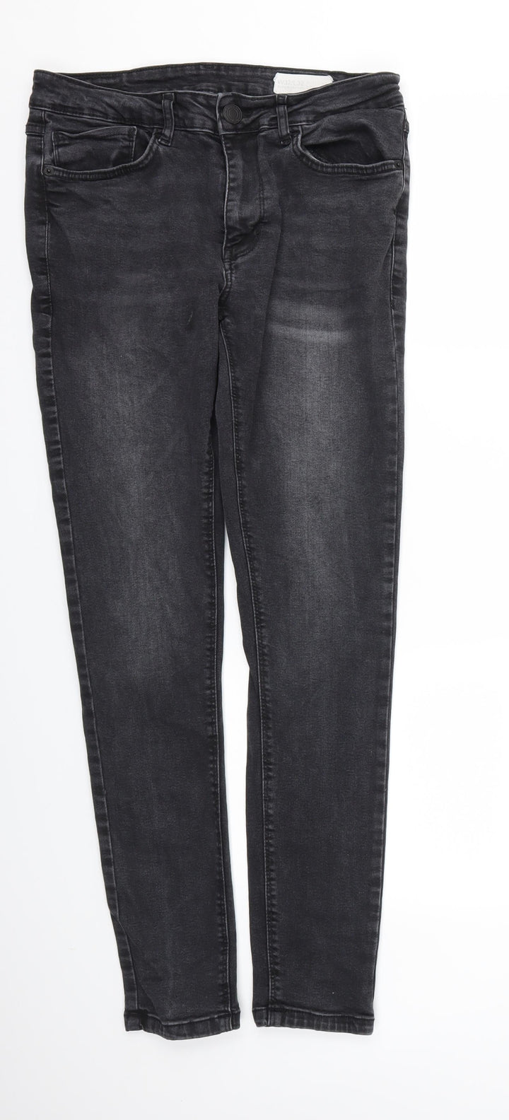 Preworn Womens Black Skinny Jeans Size 32 L32 in