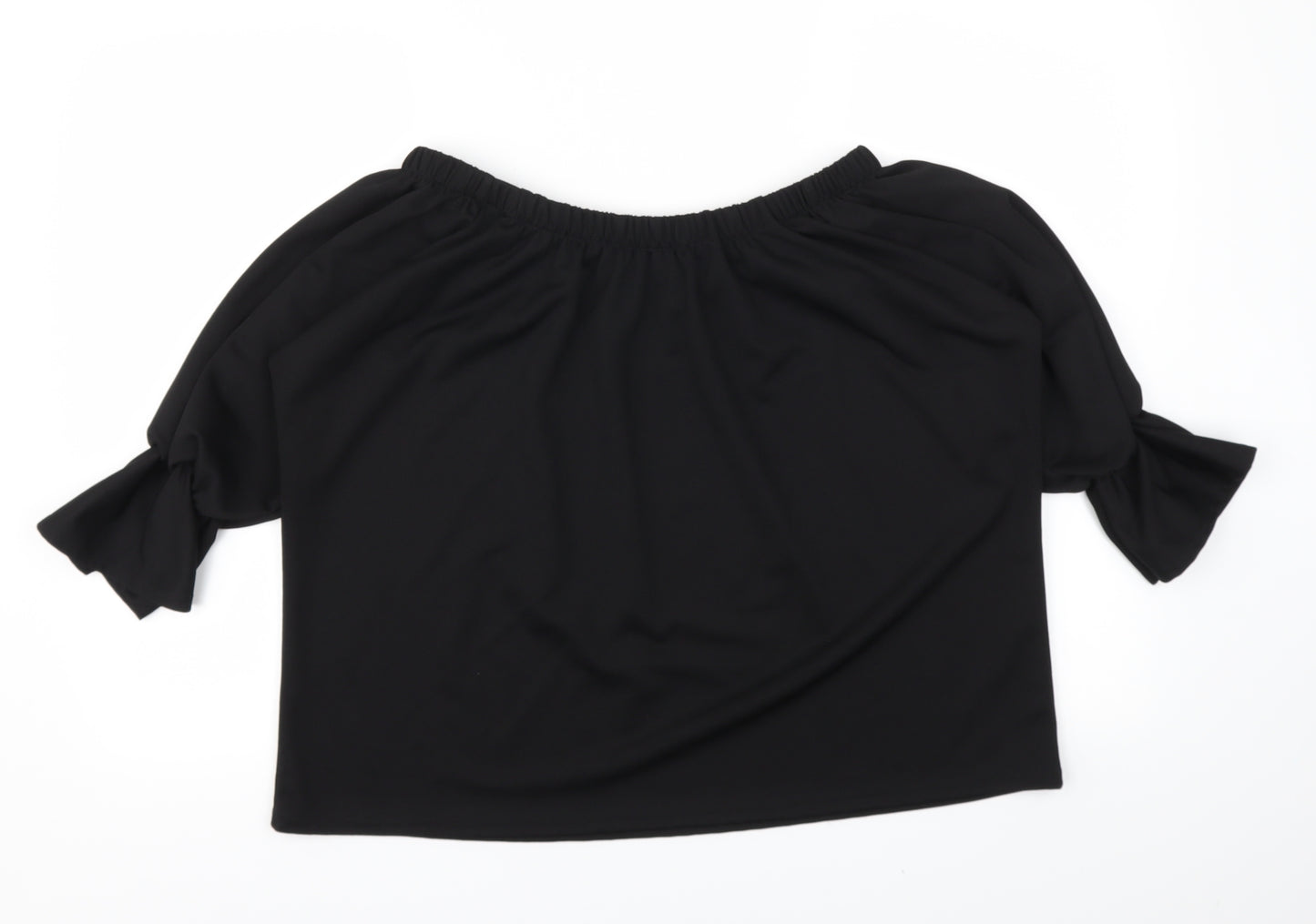 Preworn Womens Black   Basic T-Shirt Size 16