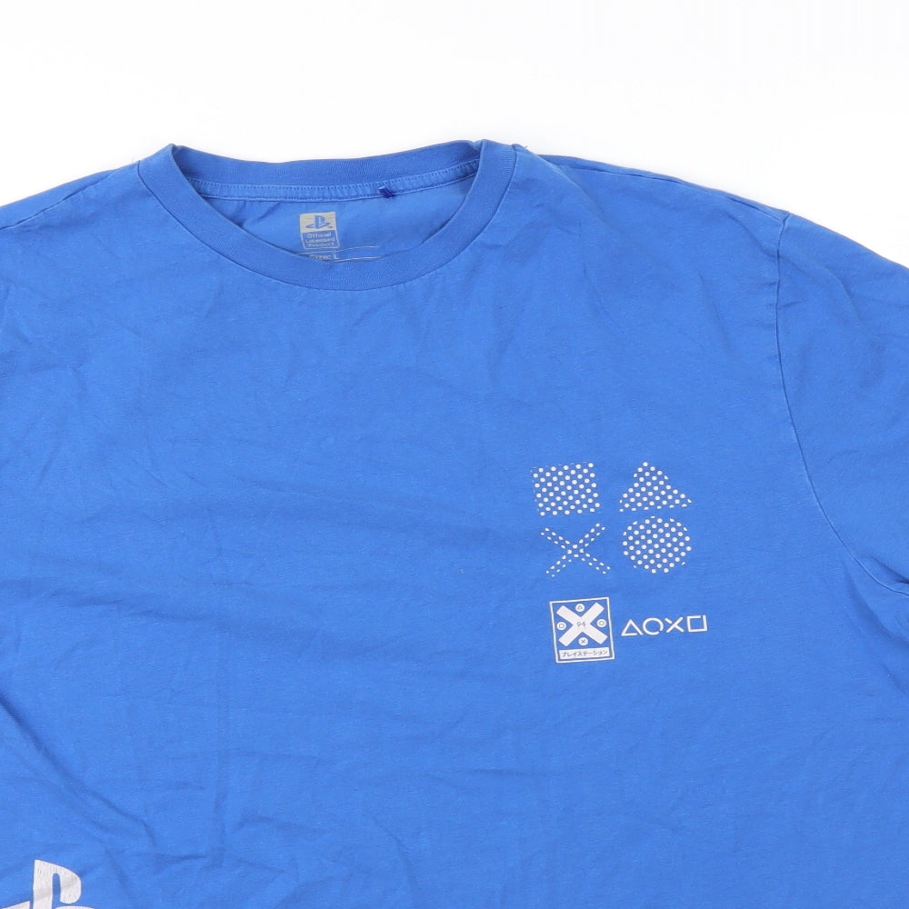 PlayStation Mens Blue    T-Shirt Size L